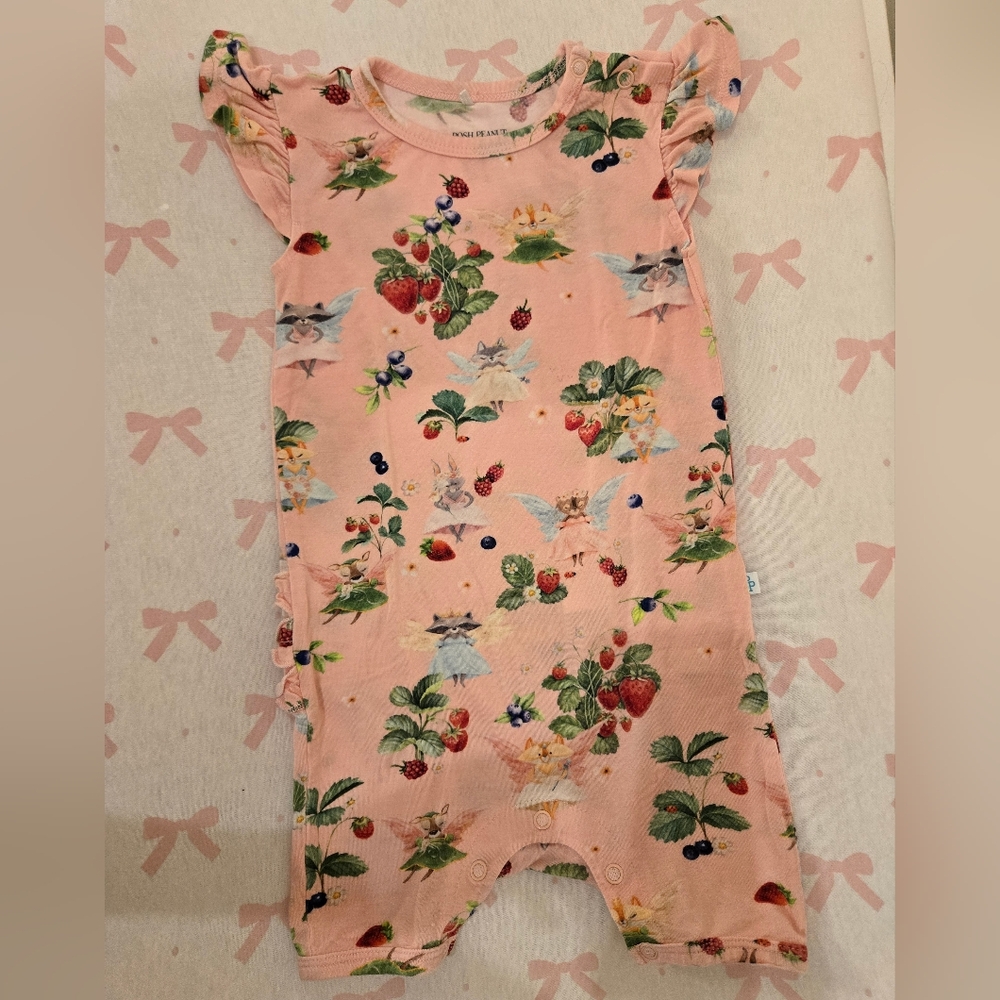 Posh Peanut Pink Floral Baby Outfit